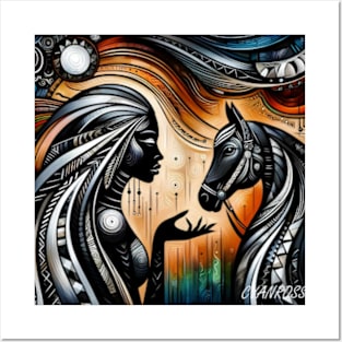 Queen and her horse by Charlotte VanRoss (cvanross ) Posters and Art